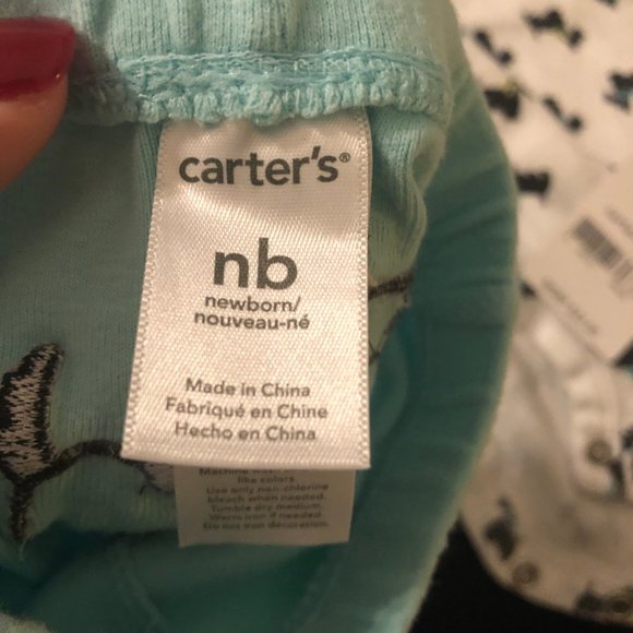 EUC Baby Girl Carter's Print Bodysuits & Scottie Dog Pants Set - size newborn - Picture 7 of 16